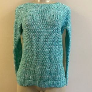 SO Brand Turquoise Open Knit Sweater Medium EUC